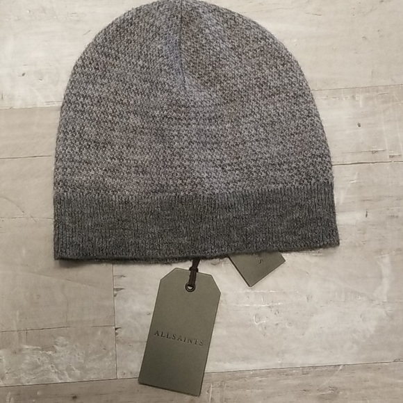 💕ALLSAINTS💕 Carr Beanie ~ Grey Marl Wool Mohair NWT - Picture 8 of 12